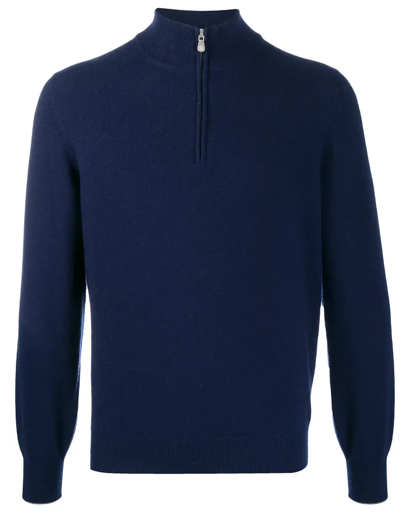 Brunello Cucinelli Pullover mit Reißverschluss - Blau Blau