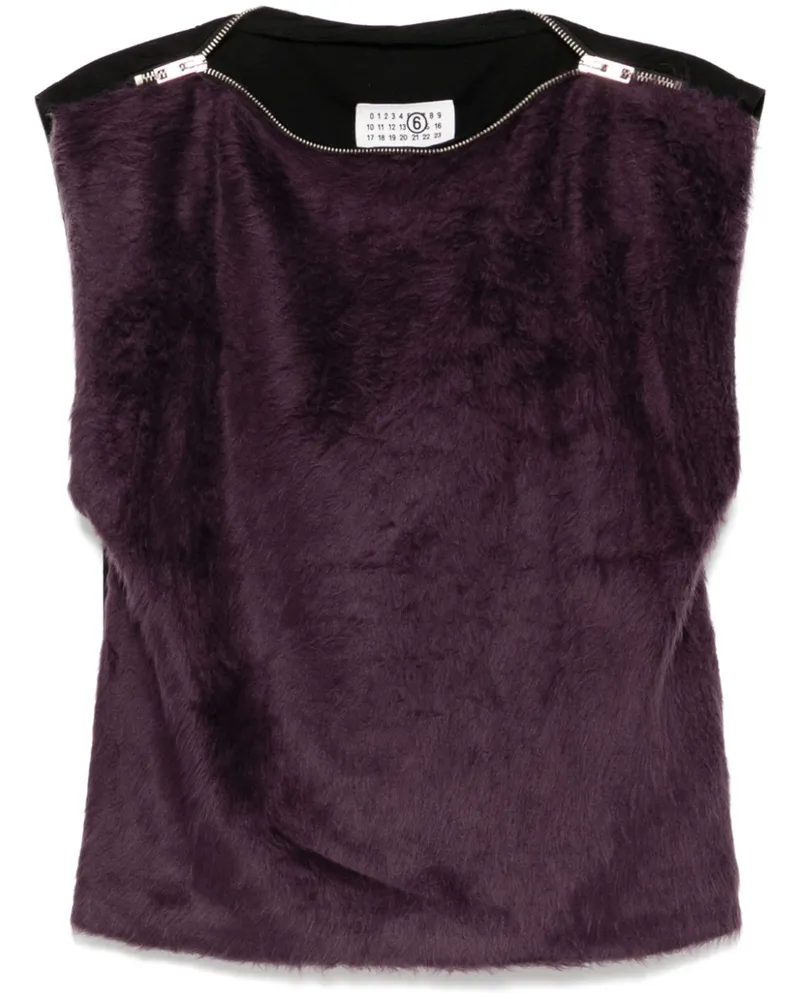 Maison Margiela Weste mit Reißverschlussdetail - Violett Violett