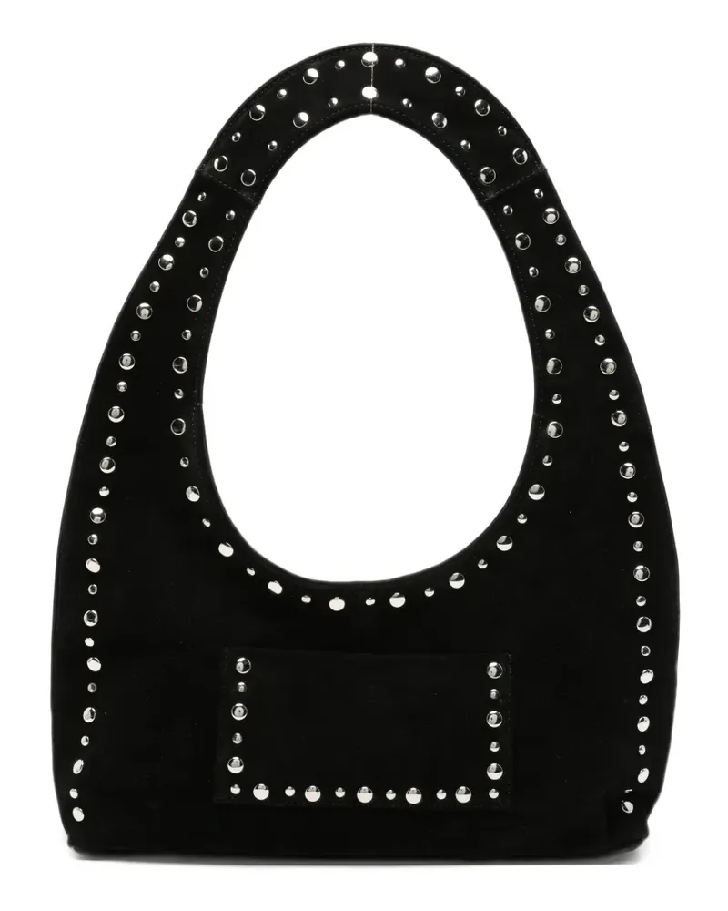 GIMAGUAS Franca stud-embellished suede tote bag - Schwarz Schwarz