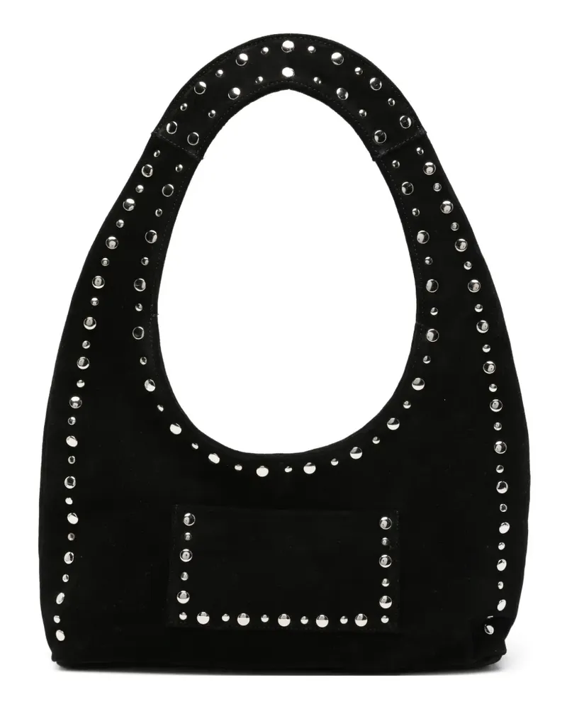 GIMAGUAS Franca Tote Bag aus Wildleder mit Nieten - Schwarz Schwarz
