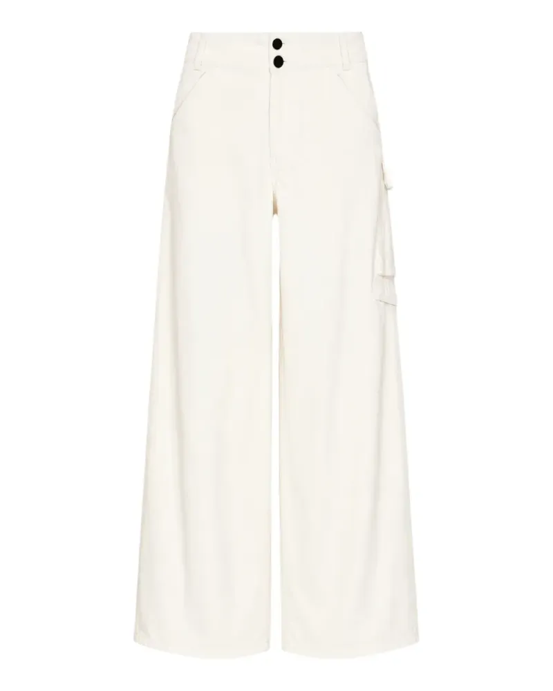 Self-Portrait wide-leg pants - Nude Nude