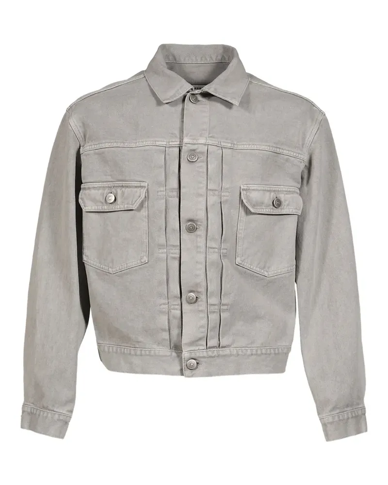 Maison Margiela Jeansjacke mit Falten und 4-Nähten - Grau Grau