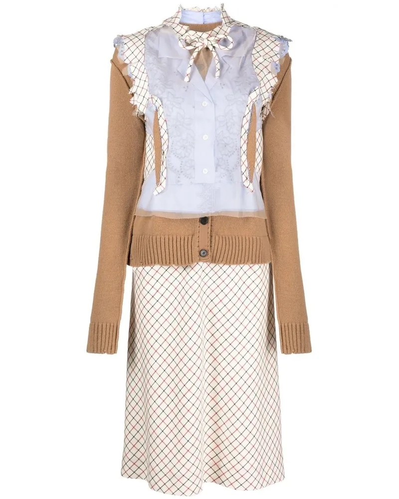 Maison Margiela Hemdkleid im Layering-Look - Nude Nude