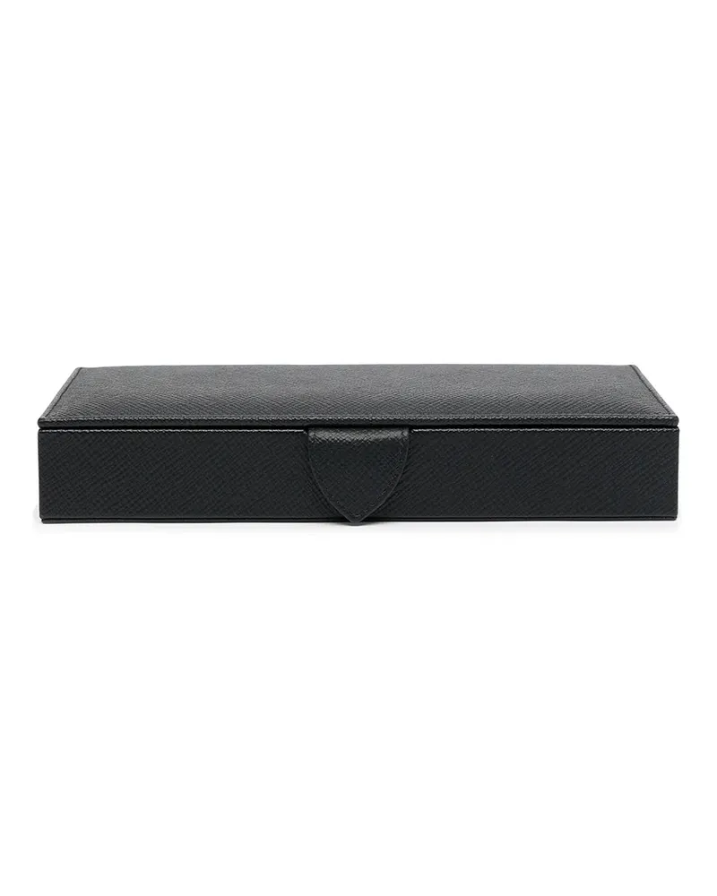 Smythson Schatulle aus Leder - Blau Blau