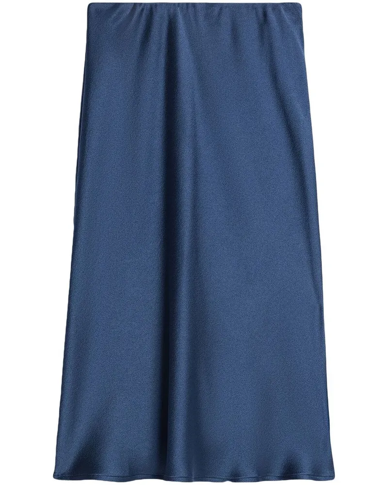 AMI Paris Satinrock mit hohem Bund - Blau Blau