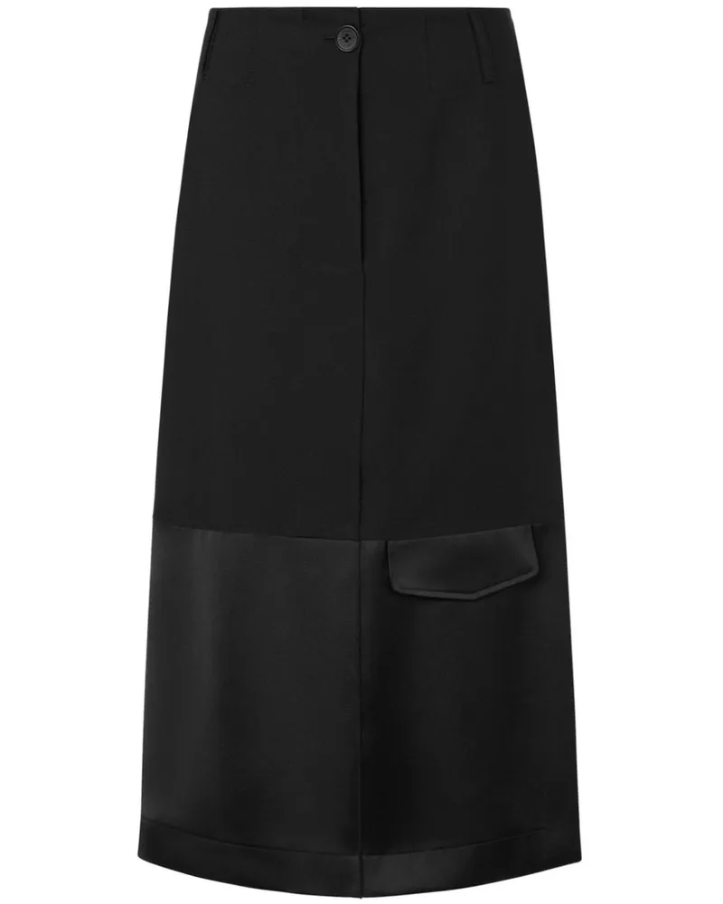 Moschino Midirock mit Einsätzen - Schwarz Schwarz