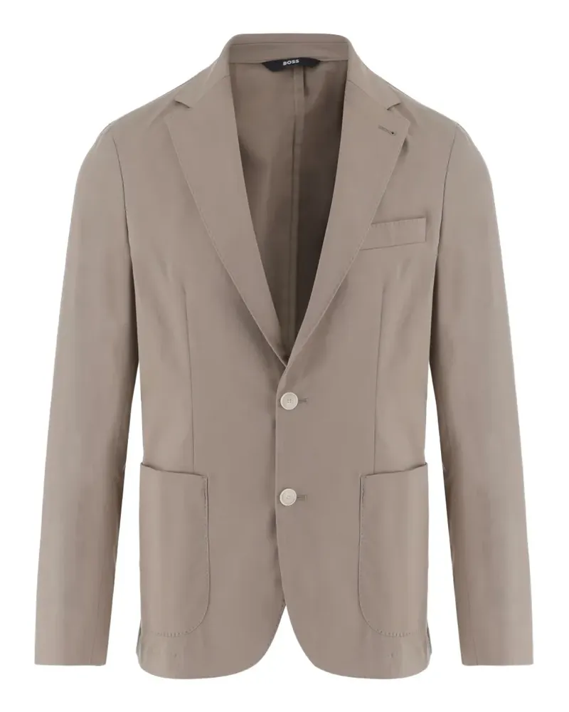 HUGO BOSS notch-lapels single-breasted blazer - Braun Braun