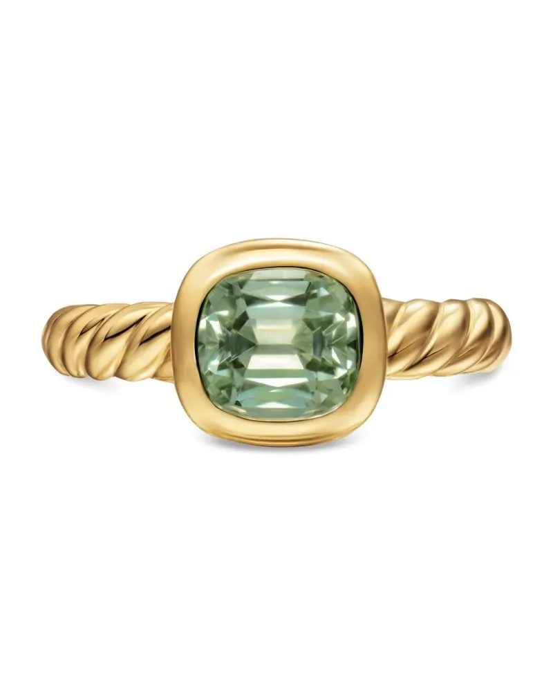 David Yurman 18kt DY Mercer® Gelbgoldring mit Prasiolith Gold