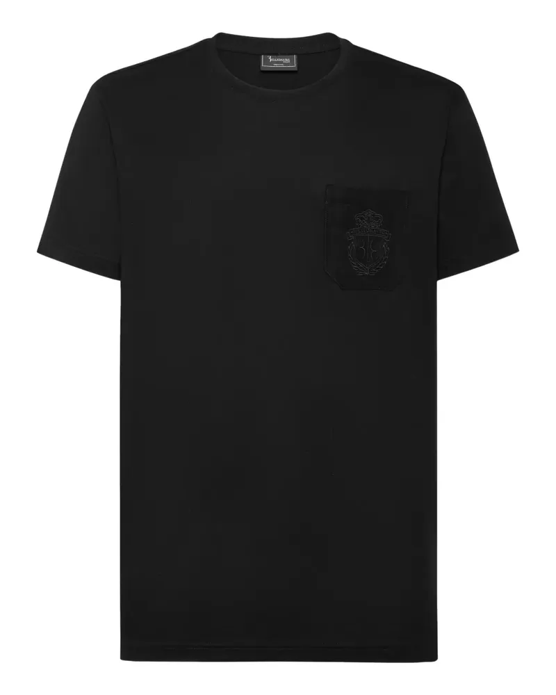 Billionaire Crest T-Shirt mit rundem Ausschnitt - Schwarz Schwarz