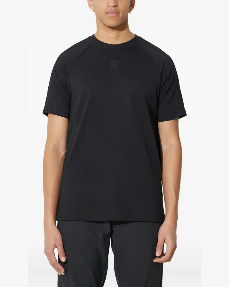 adidas Logo-T-Shirt mit Raglanärmeln - Schwarz Schwarz
