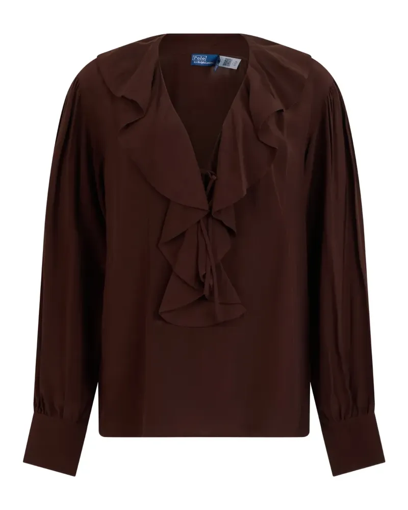 Ralph Lauren Bluse mit Rüschen - Braun Braun
