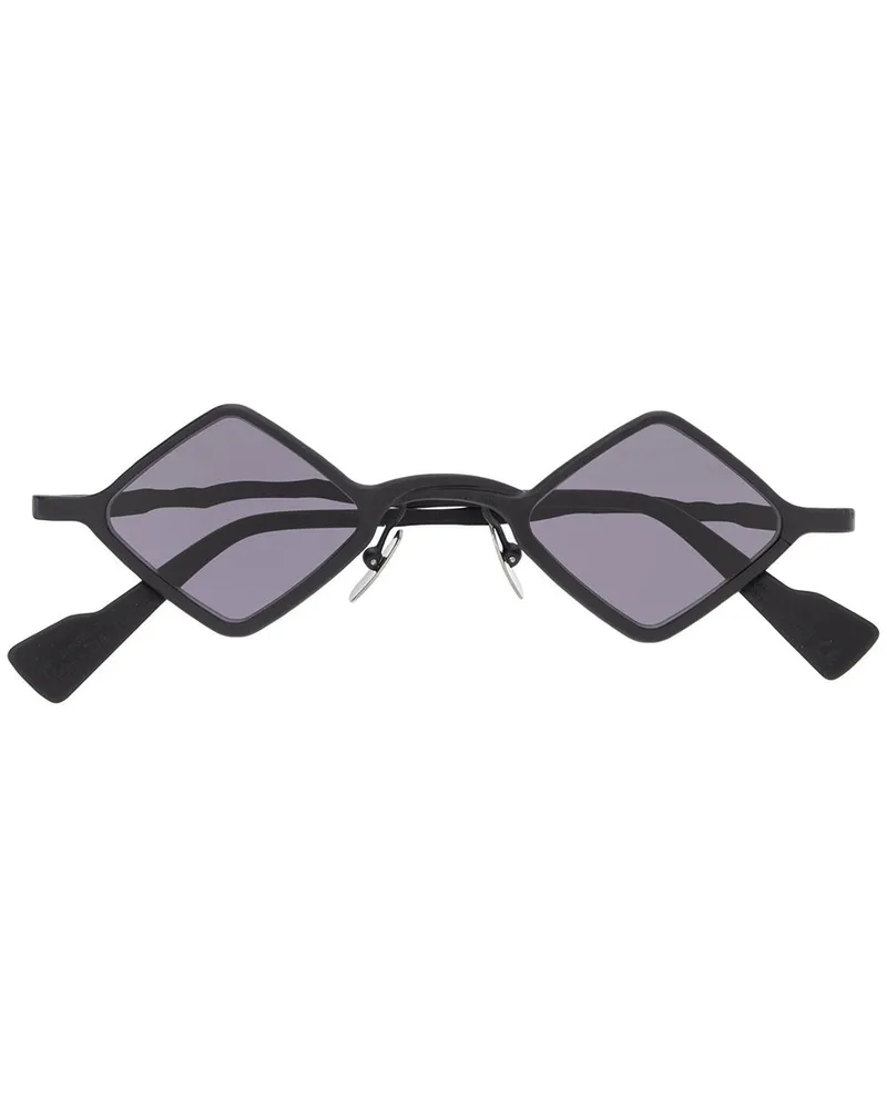 KUBORAUM Sonnenbrille mit eckigem Gestell - Schwarz Schwarz
