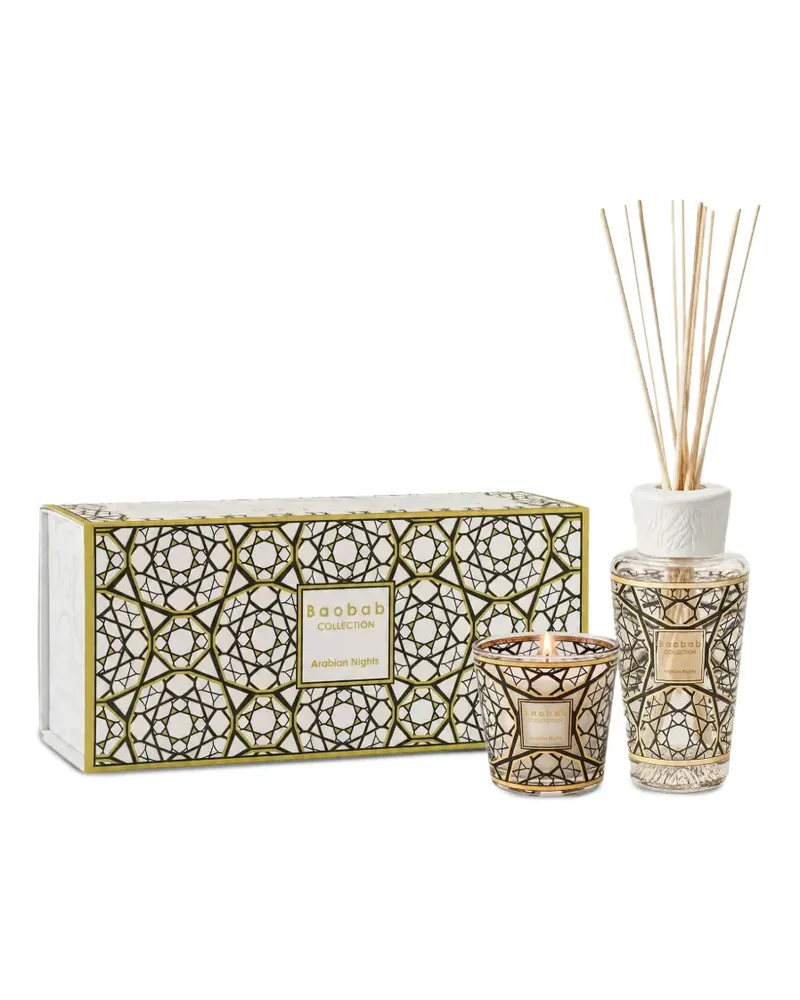 Baobab Collection Set aus Arabian Nights Kerze und Diffusor - Schwarz Schwarz