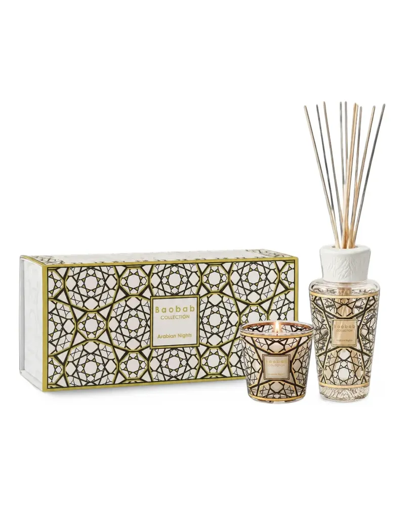 Baobab Collection Set aus Arabian Nights Kerze und Diffusor - Schwarz Schwarz