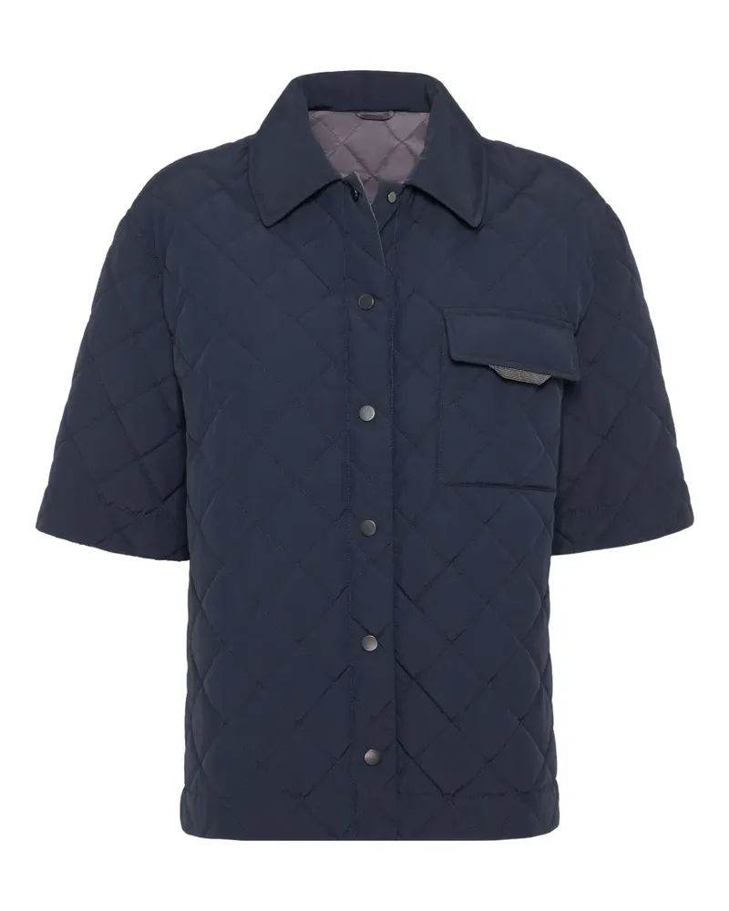 Brunello Cucinelli Gefütterte Jacke - Blau Blau