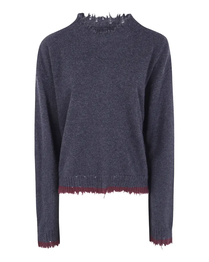 Uma Wang distressed-effect cashmere sweater - Grau Grau