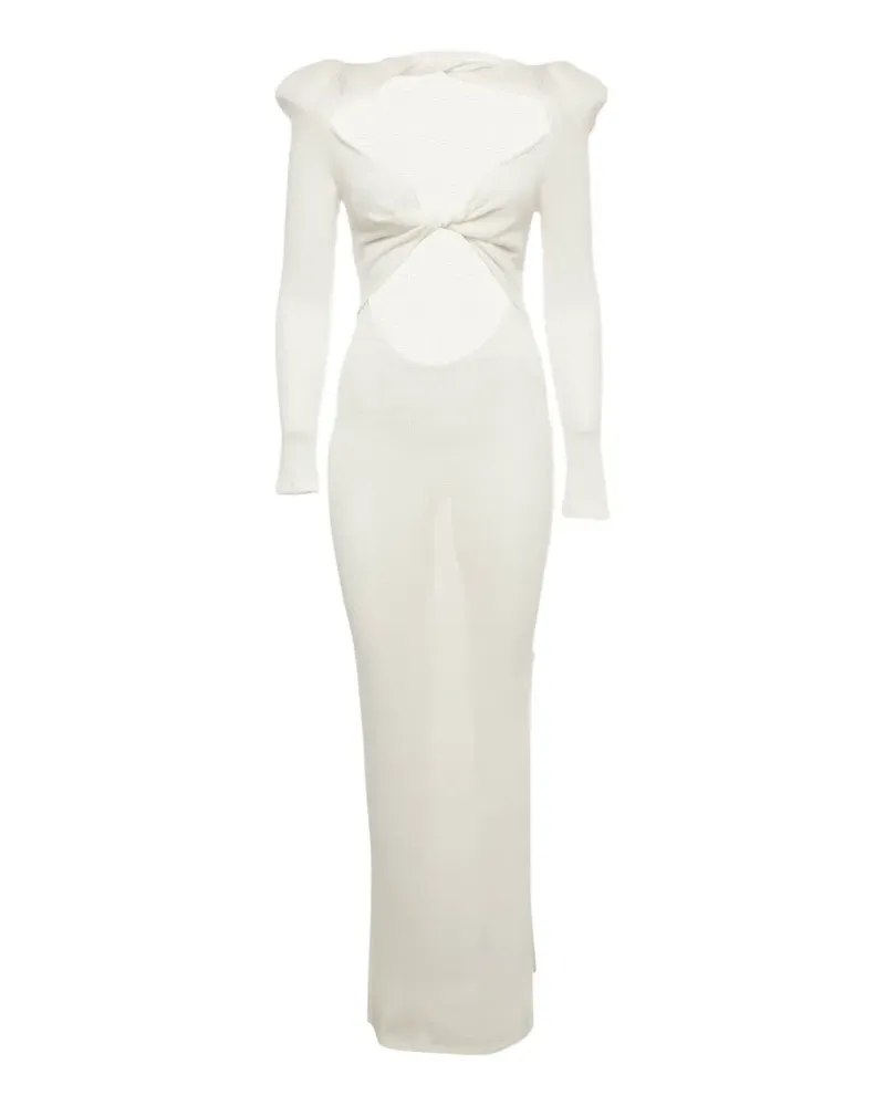 BRONX AND BANCO Daphne Maxikleid mit Cut-Out - Weiß Weiß