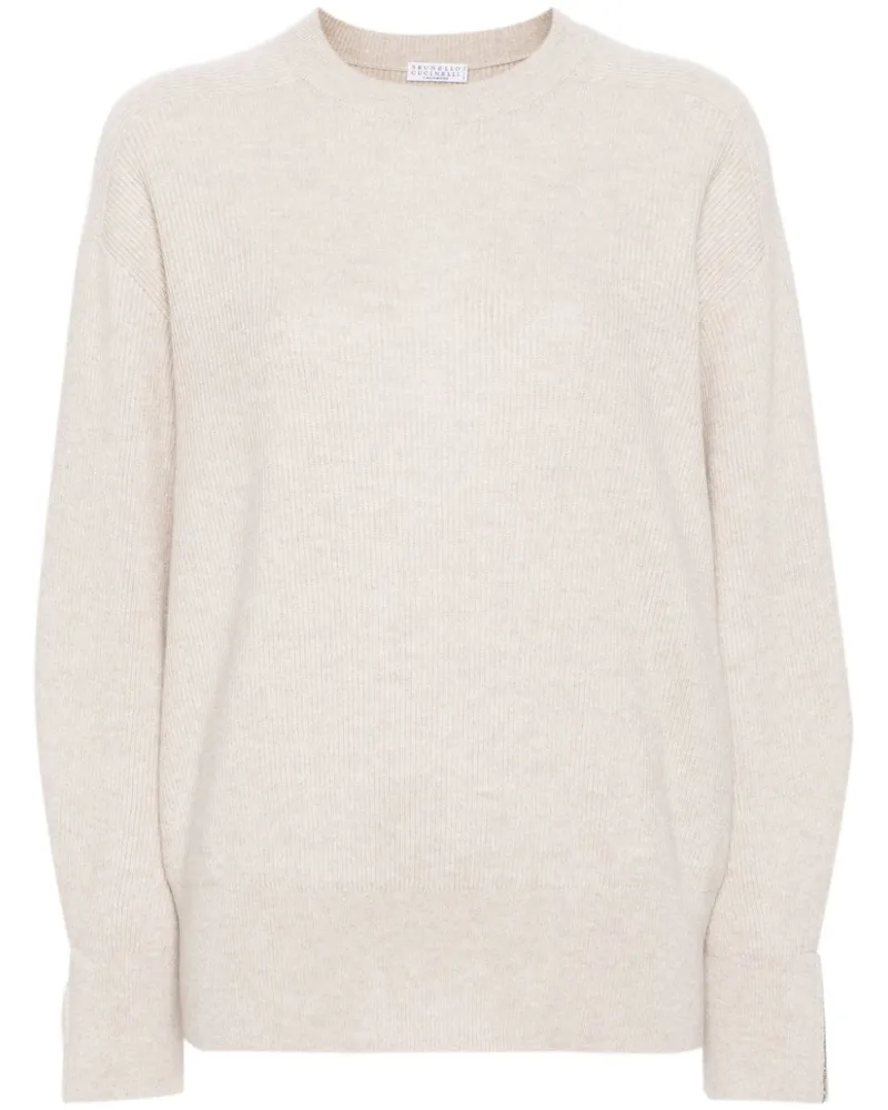 Brunello Cucinelli Pullover mit Monili-Kette - Nude Nude