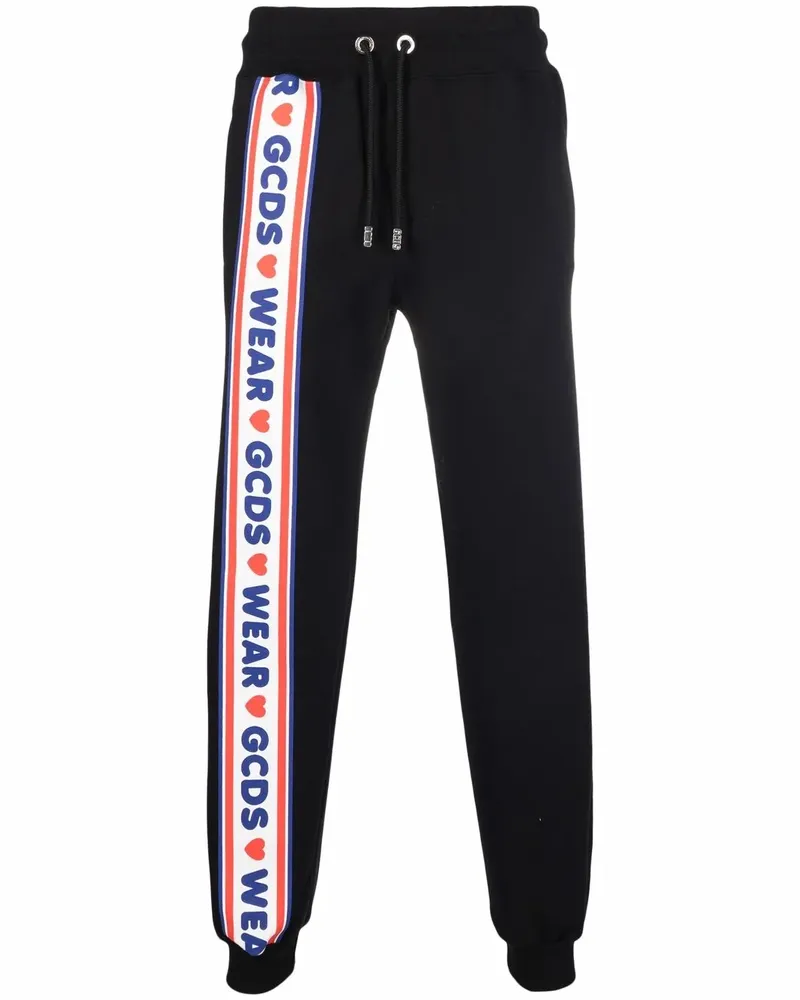 GCDS Jogginghose mit Logo-Streifen - Schwarz Schwarz
