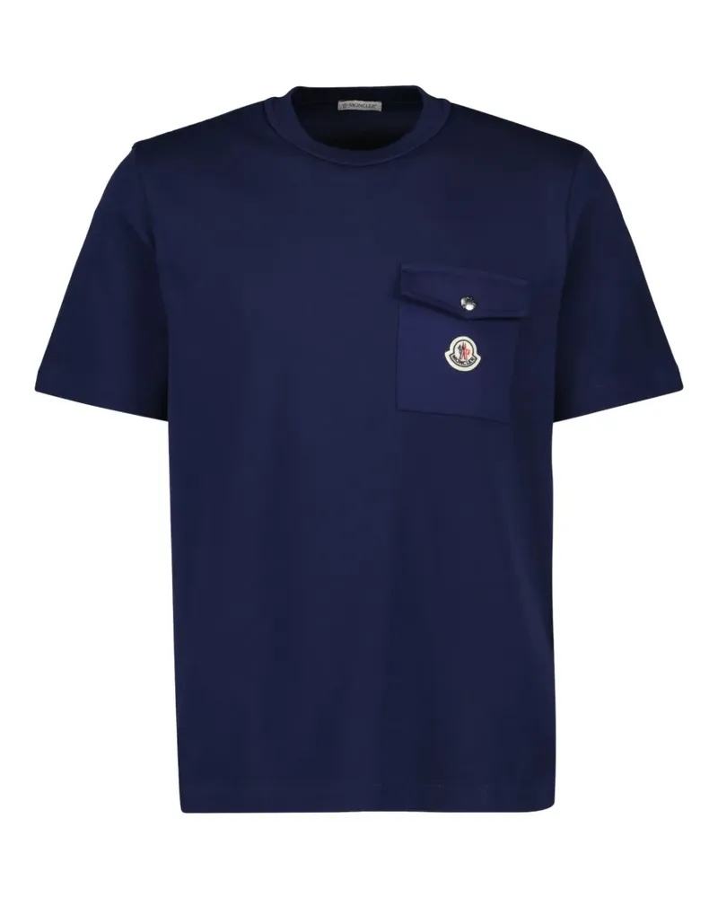 Moncler Klassisches T-Shirt - Blau Blau