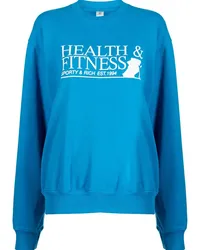 SPORTY & RICH Sweatshirt mit Logo-Print Blau