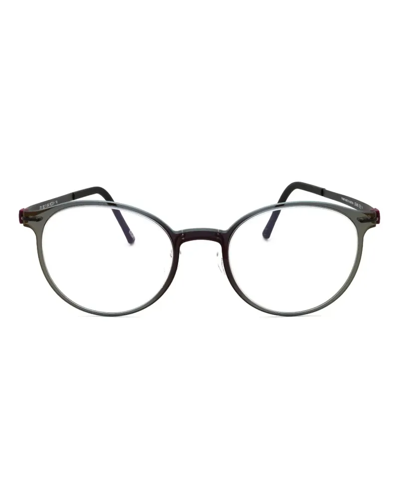 Silhouette Brille mit rundem Gestell - Grün Grün
