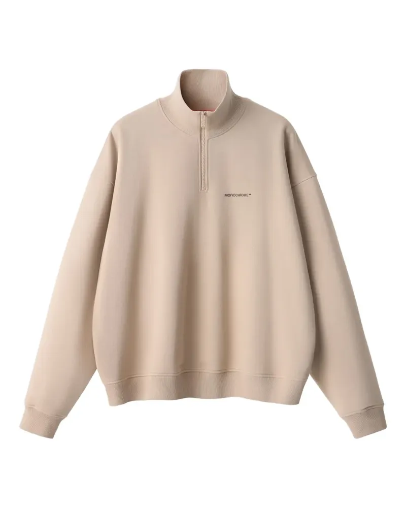 MONOCHROME Sweatshirt mit kurzem Reißverschluss - Nude Nude