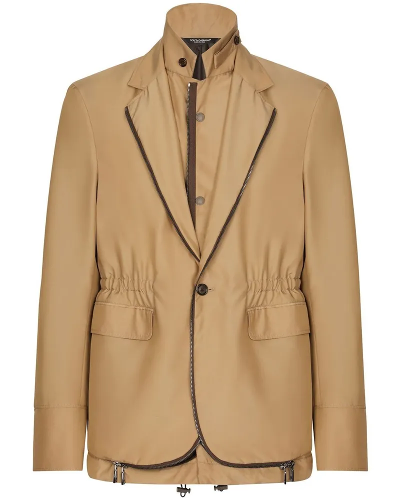 Dolce & Gabbana Deconstructed Sakko im Layering-Look - Nude Nude