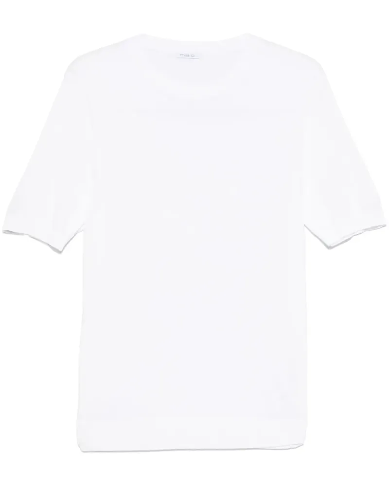 Malo Fein gestricktes T-Shirt - Weiß Weiß