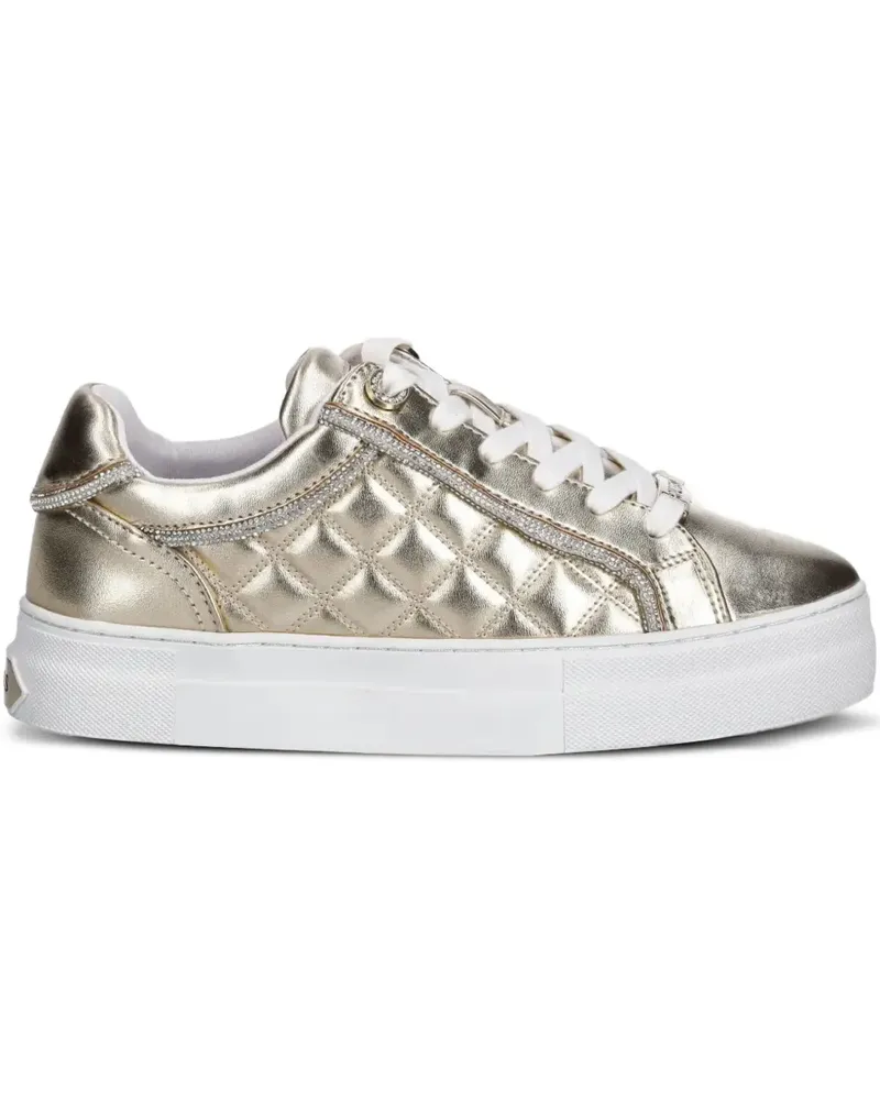 Guess Gesteppte Sneakers im Metallic-Look - Gold Gold