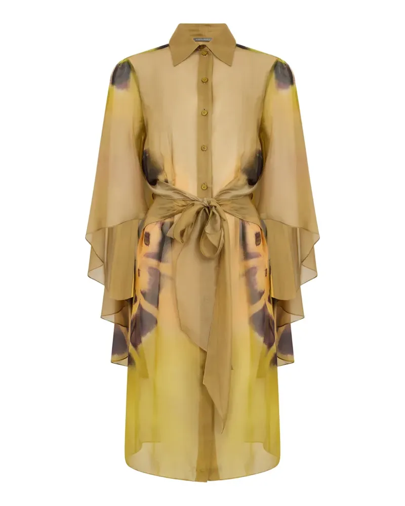 Alberta Ferretti Minikleid mit Gürtel - Gelb Gelb