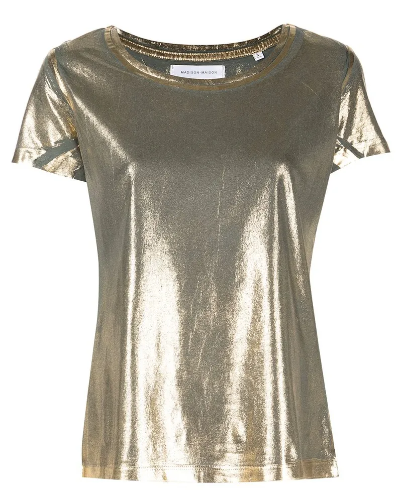 MADISON.MAISON T-Shirt mit Metallic-Effekt - Gold Gold
