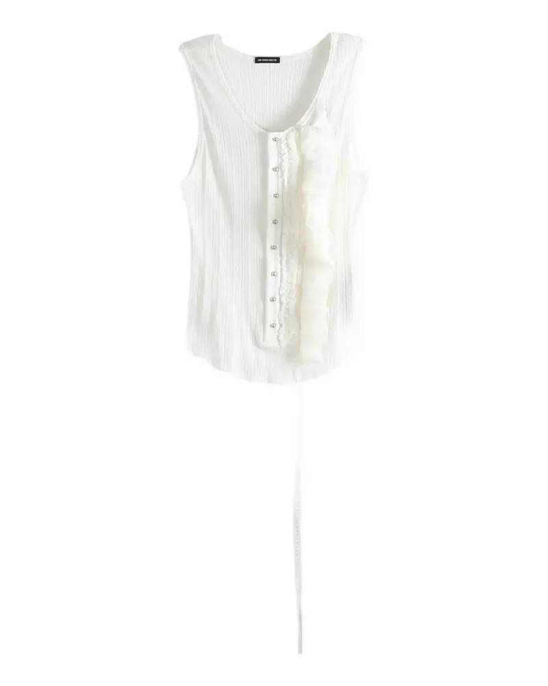 Ann Demeulemeester Rase Serafino ruffled tank top - Weiß Weiß