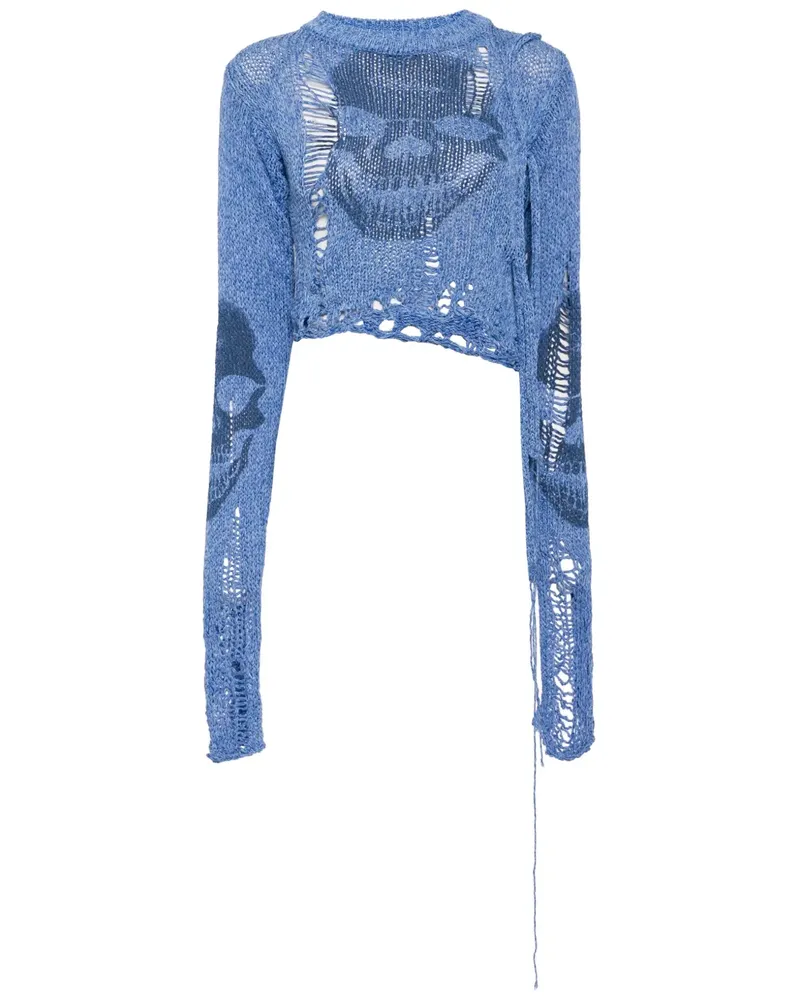 OTTOLINGER Pullover in Distressed-Optik - Blau Blau
