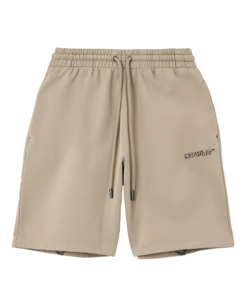 OFF-WHITE Shorts mit Heraldic-Print - Nude Nude