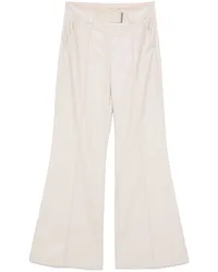 Liu Jo faux-leather palazzo pants Nude