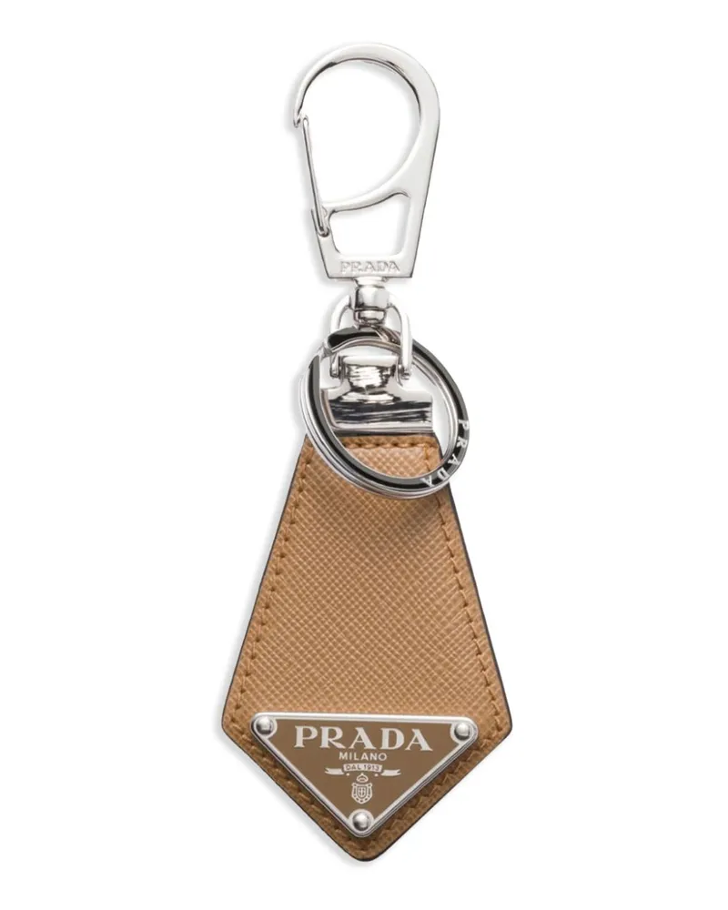 Prada Schlüsselanhänger aus Saffiano-Leder - Braun Braun