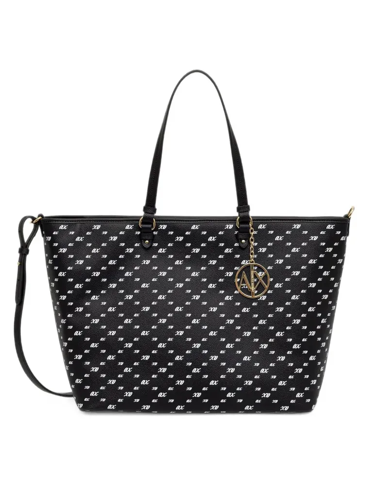 Armani Exchange logo-print tote bag - Schwarz Schwarz