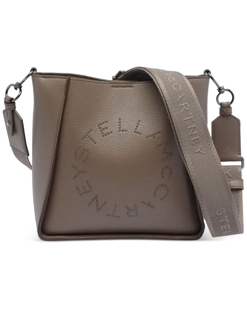 Stella McCartney Schultertasche mit Logo - Braun Braun