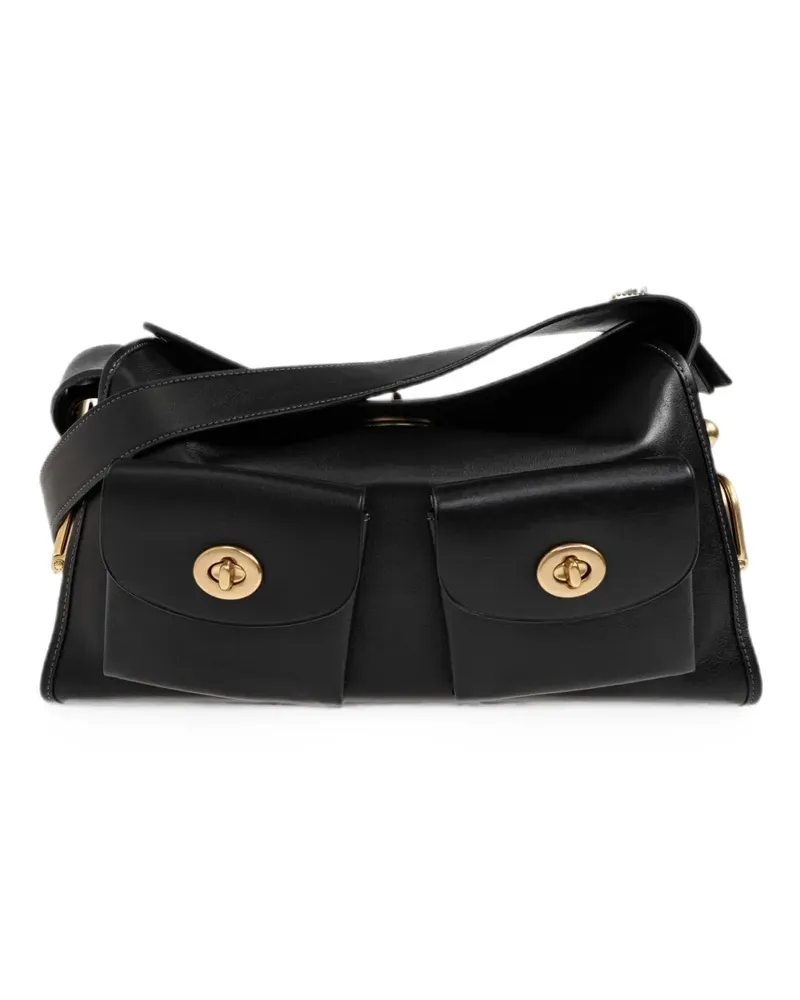 Coach Schultertasche mit Drehverschluss - Schwarz Schwarz