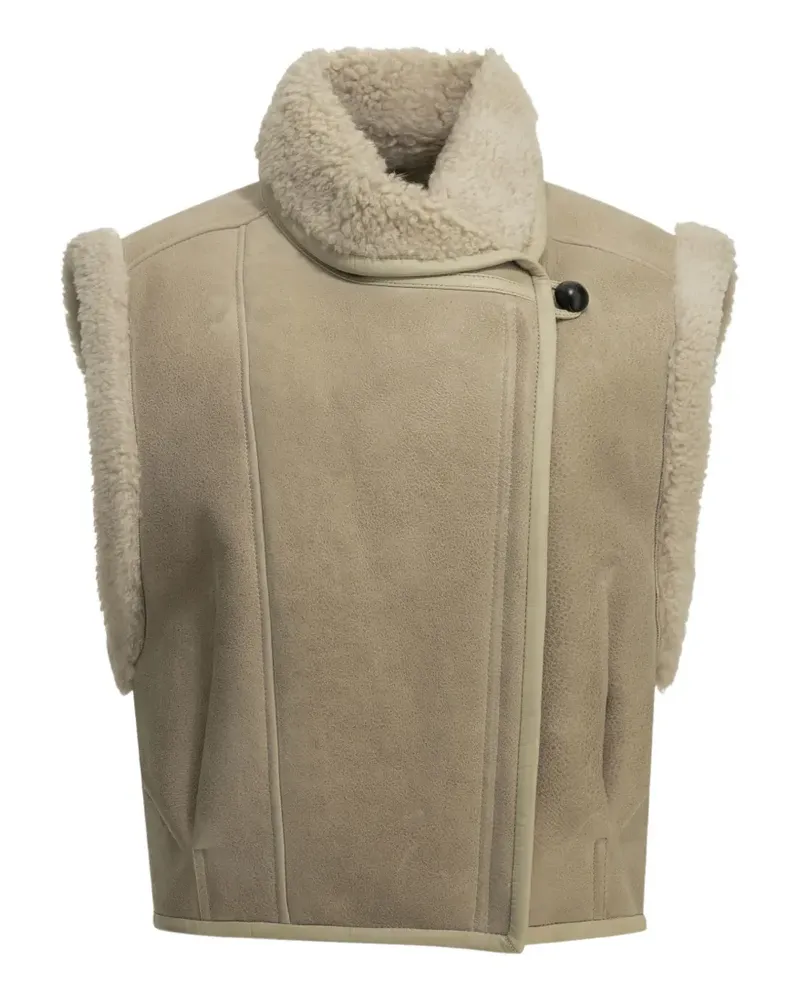 Isabel Marant Alime Weste mit Shearling - Nude Nude