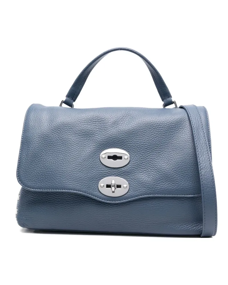 Zanellato Kleine Postina® Tote Bag mit Nieten - Blau Blau