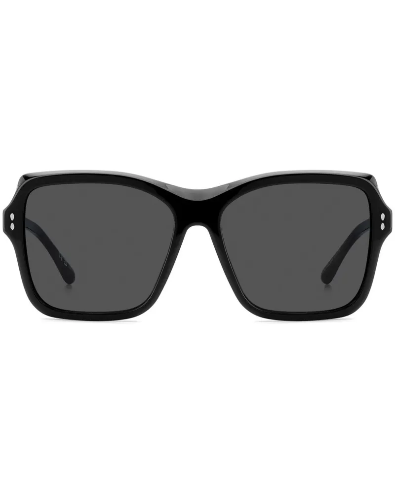 Isabel Marant 807IR Sonnenbrille mit eckigem Gestell - Schwarz Schwarz