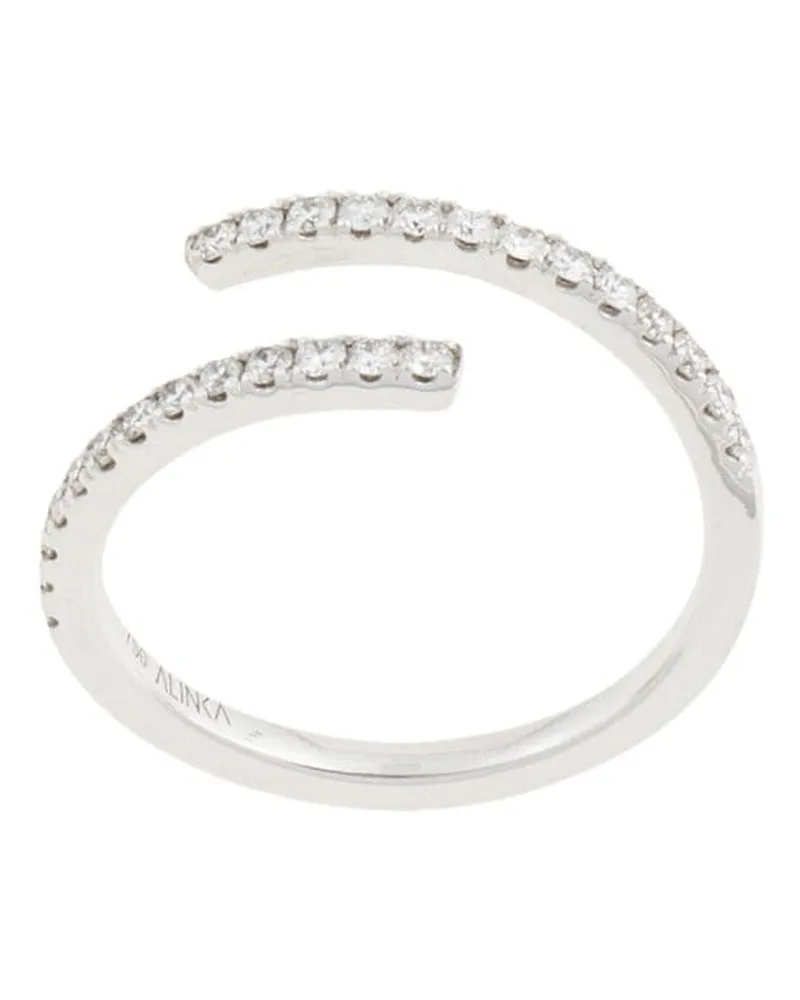 Alinka 18kt 'Eclipse' Weißgoldring mit Diamanten - Silber Silber
