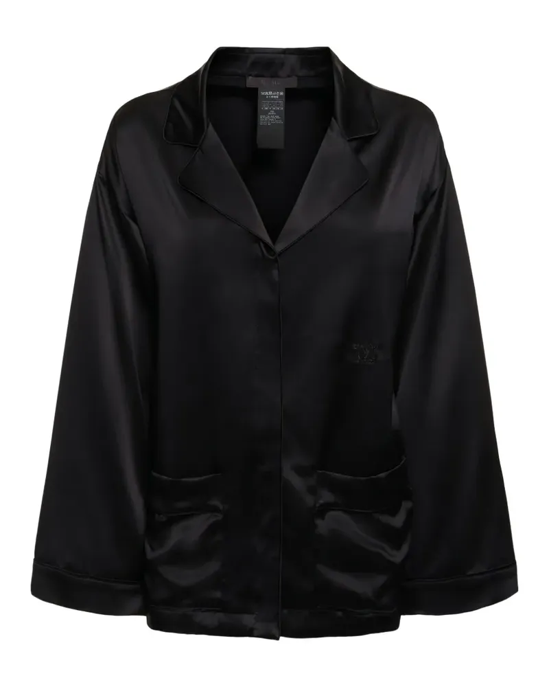 Max Mara Vasaio V-neck long-sleeve shirt - Schwarz Schwarz