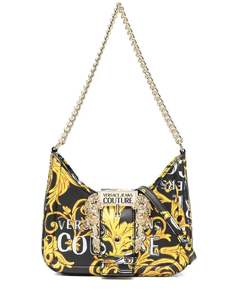 Versace Jeans Schultertasche mit Couture-Print - Schwarz Schwarz