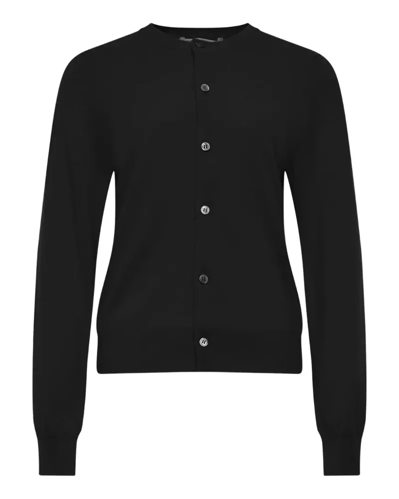 Comme des Garçons Gerippter Cardigan - Schwarz Schwarz