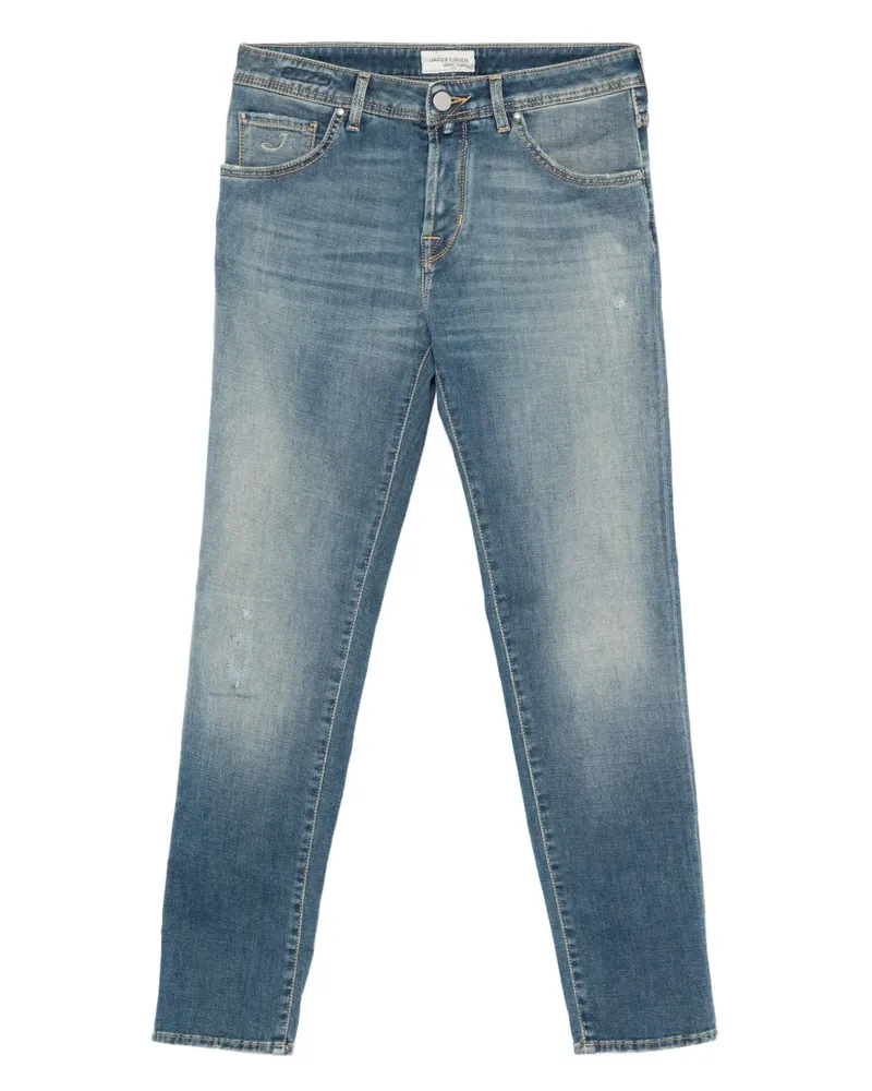 Jacob Cohën Ausgeblichene Distressed-Jeans - Blau Blau