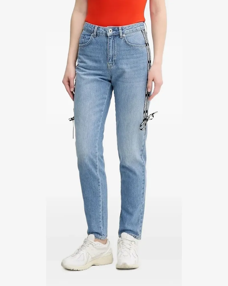 Karl Lagerfeld Jeans mit Logo-Patch - Blau Blau
