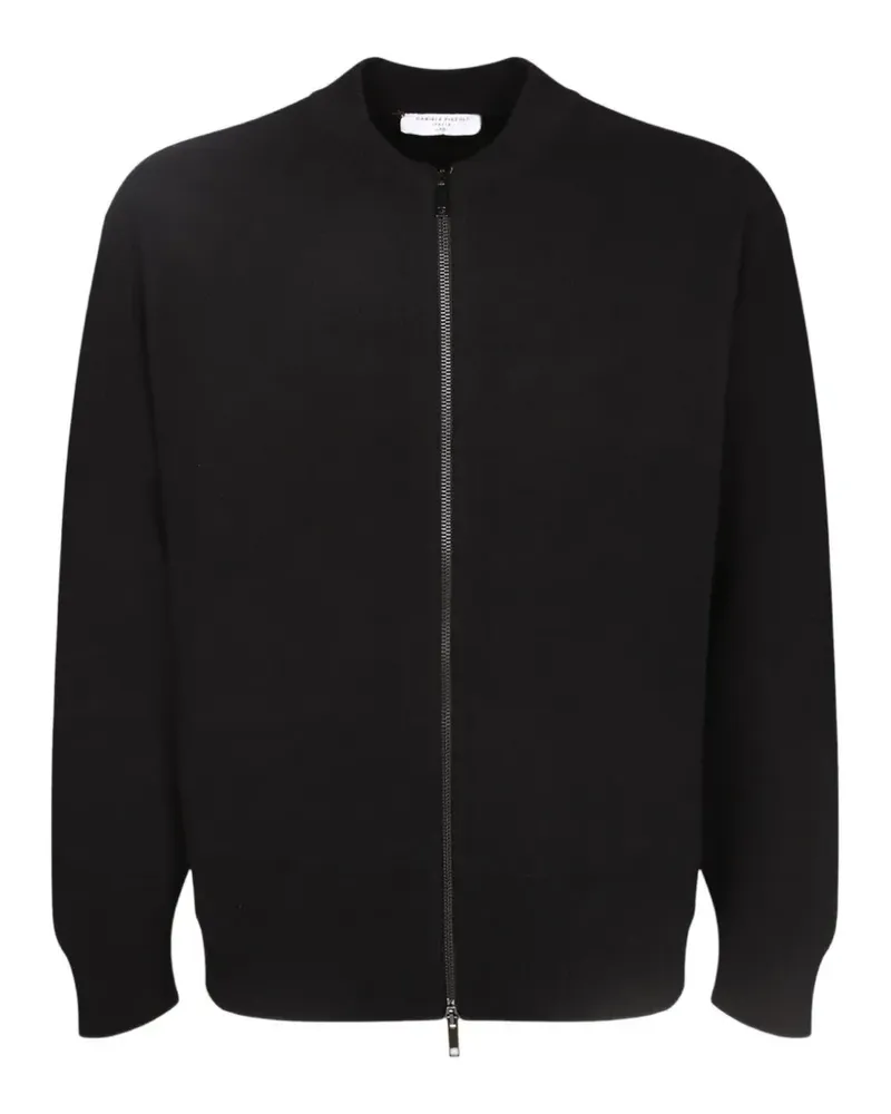 Daniele Fiesoli Piqué-Strickpullover mit Reißverschluss - Schwarz Schwarz
